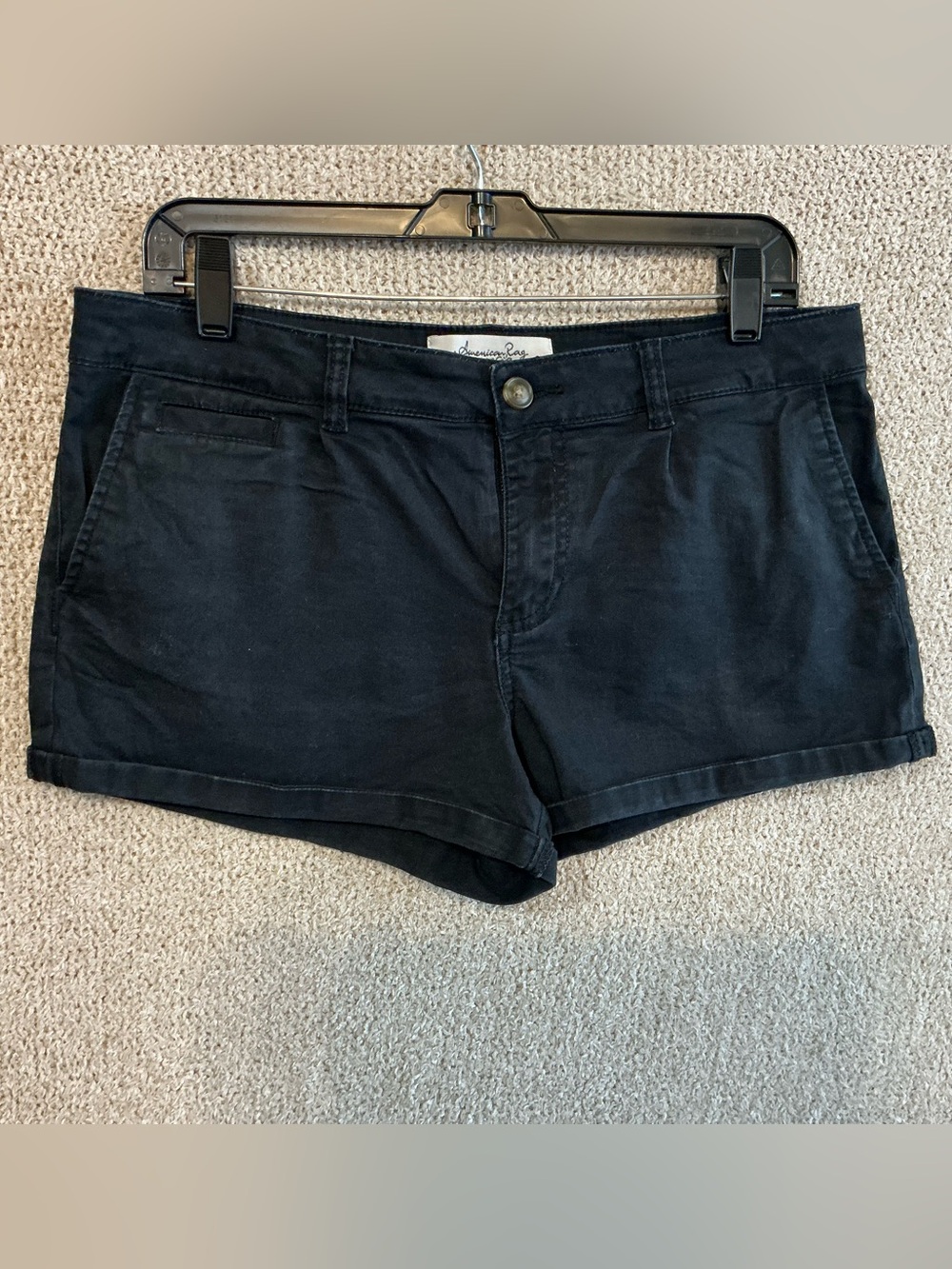 American Rag Black Cotton-Blend Women's Jean Shorts